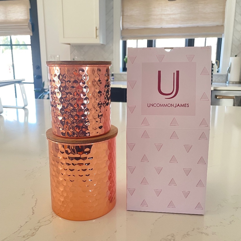 Uncommon James Hammered Copper Canister Set